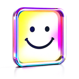 Стеклянная иконка macOS — улыбающееся лицо, как у Finder
